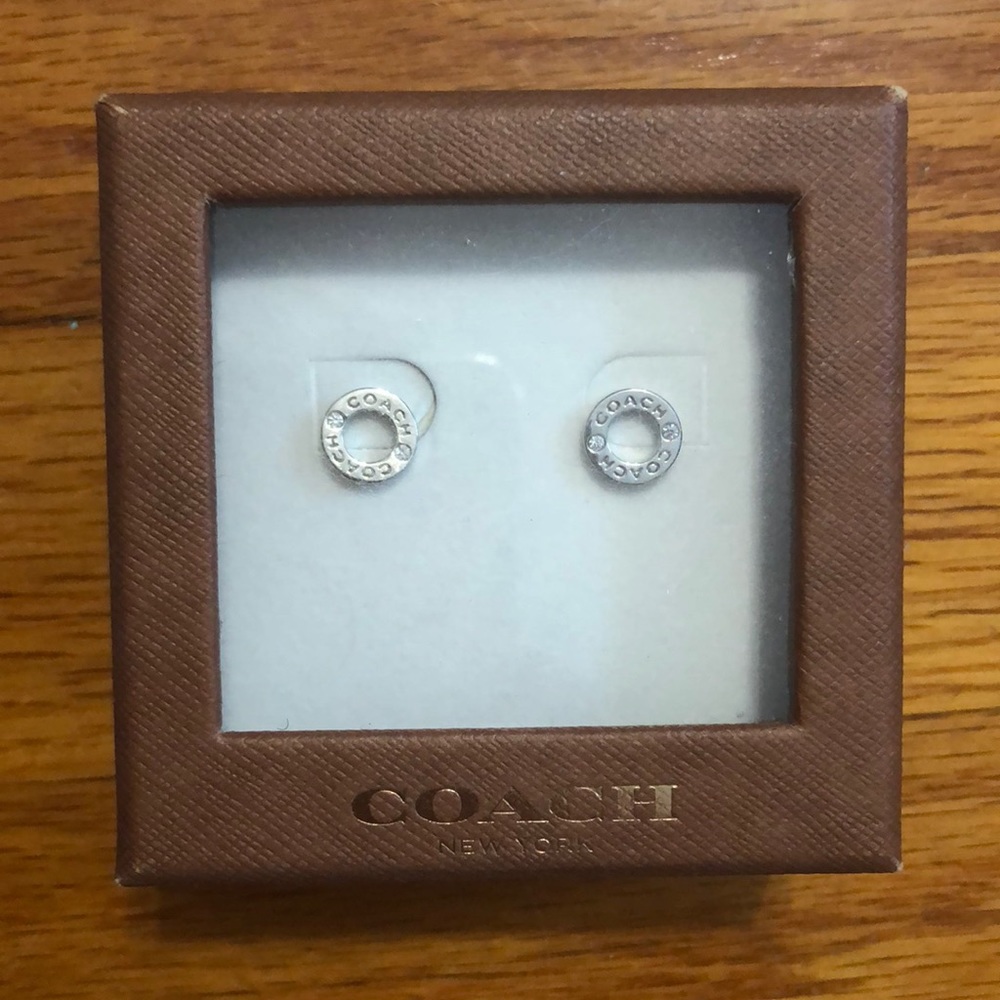Coach stud earrings